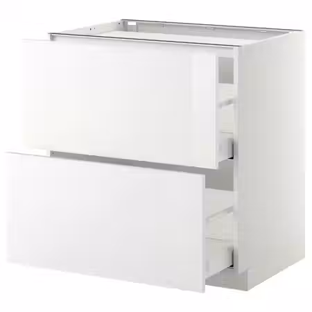 METOD / MAXIMERA Напольный шкаф/2фронт панели/2ящика - белый/Ringhult белый 80x60 см
