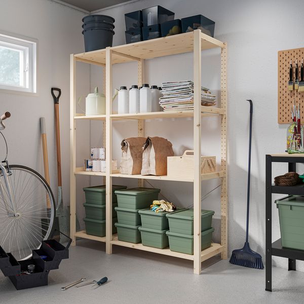 2 секции, полки, 134x50x179 см, сосна IKEA IVAR ИВАР 492.483.25 - фото 3
