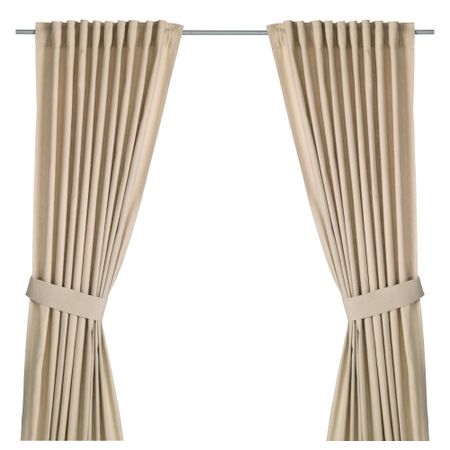 Гардины с прихватом, 1 пара ИНГЕРТ, бежевый (145x300 см)