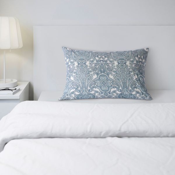 Наволочка, белый, синий 50x70 см IKEA JÄTTEVALLMO ЙЭТТЕВАЛЛМО 204.342.62 - схема-чертеж с размерами