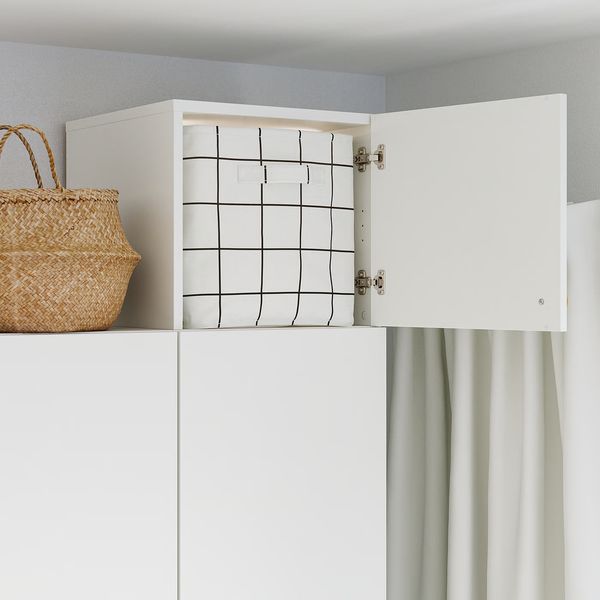 LASTARE ЛАСТАРЕ Верхняя полка с дверцей - белый 40x42x36 см - схема-чертеж с размерами