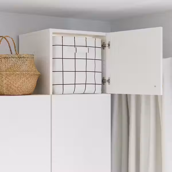 LASTARE ЛАСТАРЕ Верхняя полка с дверцей - белый 40x42x36 см - схема-чертеж с размерами