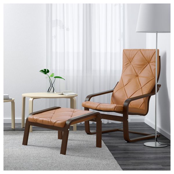 Табурет для ног ПОЭНГ, коричневый, Сеглора неокрашенный - фото 2