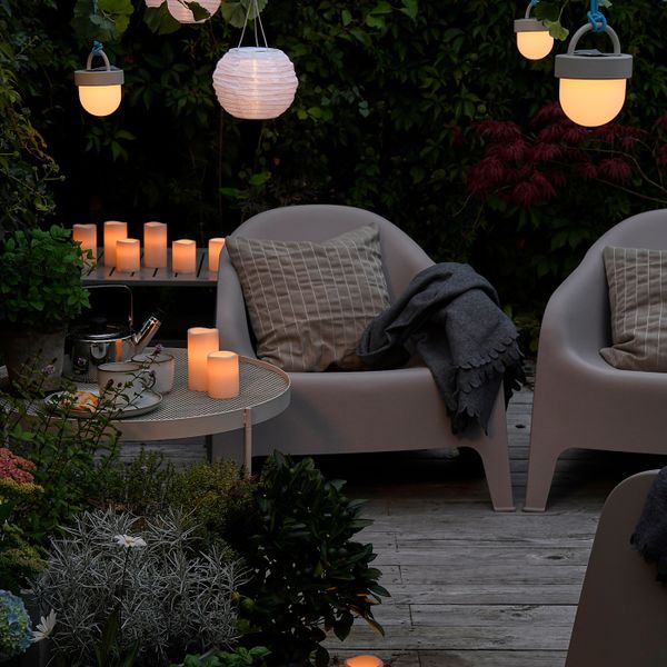 Подвесная светодиодная лампа, серый синий/для сада шаровидный 10 см IKEA SOLVINDEN СОЛВИДЕН 004.869.35 - схема-чертеж с размерами