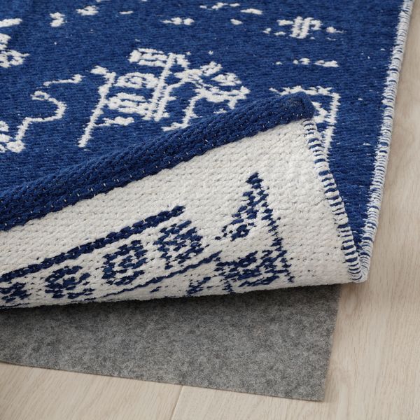 Ковер безворсовый, 170x240 см, цветочный орнамент, синий IKEA DAMSSTOCKHOLM СТОКГОЛЬМTE 105.041.80 - схема-чертеж с размерами