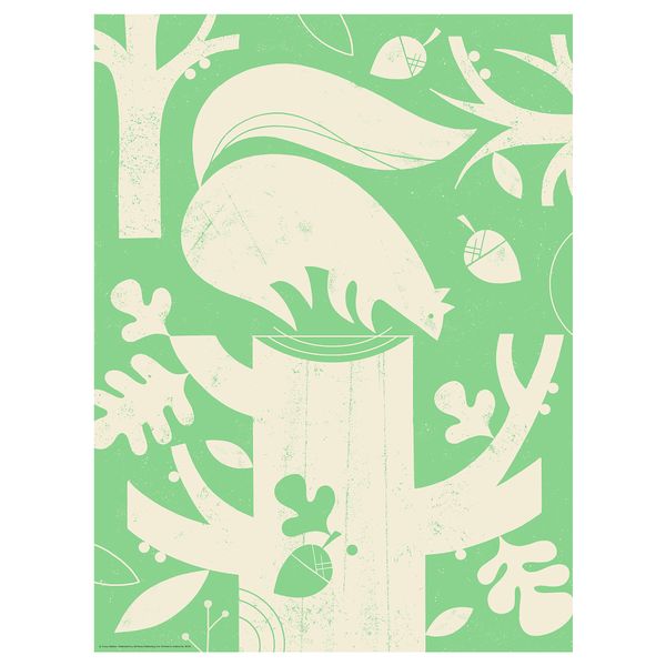 Постер, Лесные создания 1, 30x40 см IKEA DRÖMBILD ДРЁМБИЛЬД 804.361.16 - фото 2