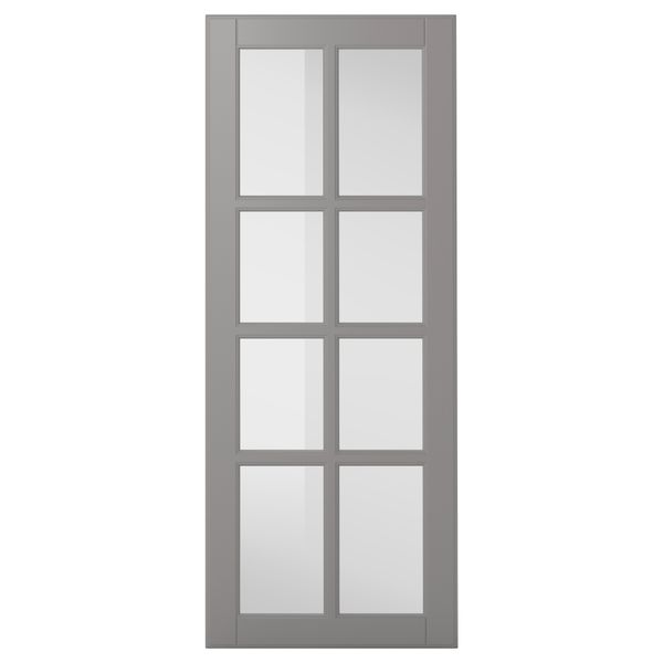 Стеклянная дверь БУДБИН, серый - фото 1