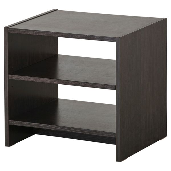 Тумба прикроватная ТОДАЛЕН, черно-коричневый (43x35 см) - схема-чертеж с размерами