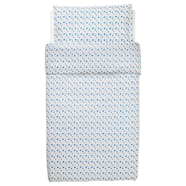 Пододеяльник и наволочка для/кроватки, орнамент «черника» 110x125/35x55 см IKEA GULSPARV ГУЛСПАРВ 604.270.71 - фото 5