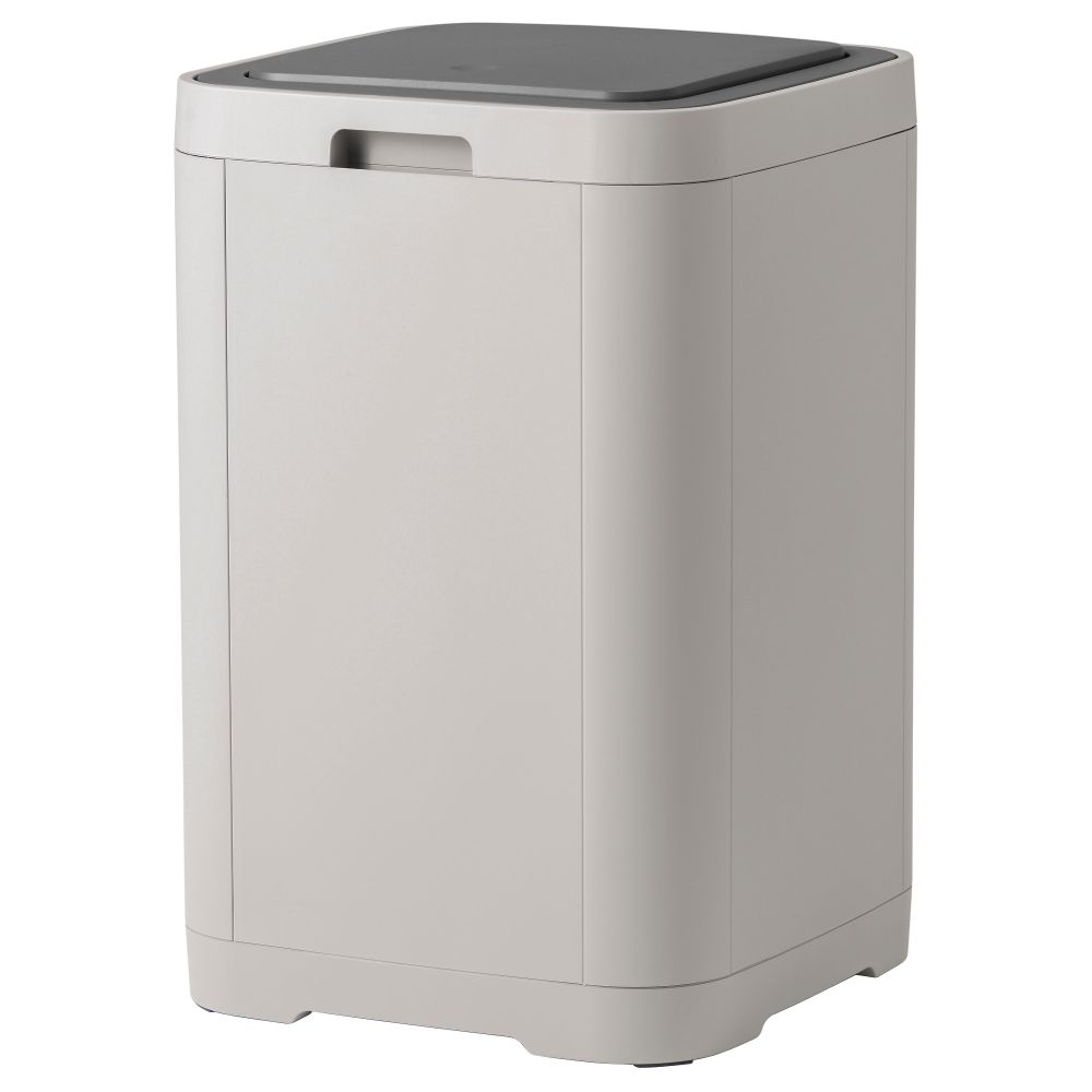 Контейнер с крышкой для мусора ГИГАНТИСК, светло-серый (60 л) - фото 1
