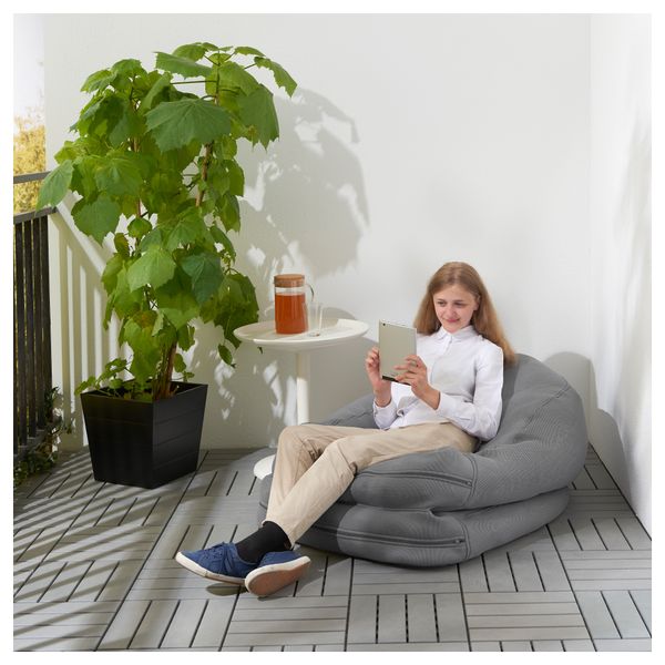 Пуф-мешок для дома/сада БУССЭН, серый - фото 2