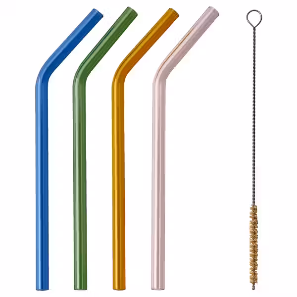 BLÅKÄXA Трубочки д/напитка/щеточка, 5 предм - разные цвета - фото 1
