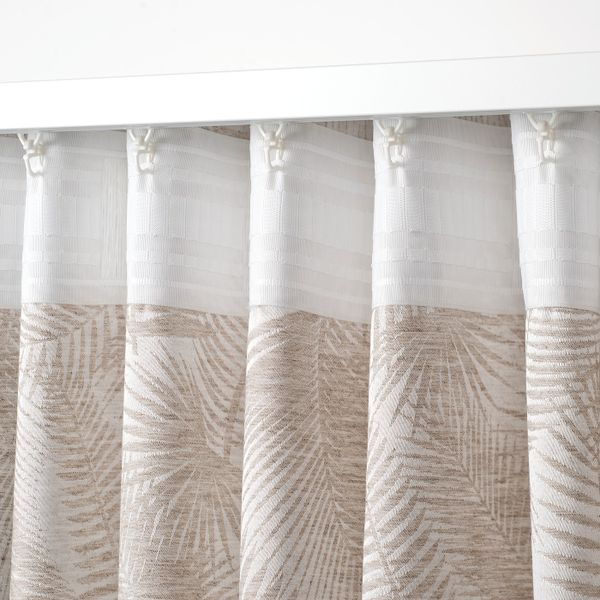 Гардины, 2 шт., естественный/цветочный орнамент 145x300 см IKEA PALMFJÄRIL ПАЛМФЬЕРИЛ 804.872.81 - фото 5