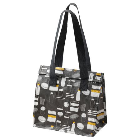 Сумка для/завтраков, с рисунком серый 25x16x27 см IKEA FLADDRIG ФЛАДДРИГ 204.972.16
