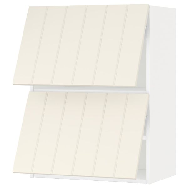 Навесной шкаф, 2 дверцы, горизонтал, белый/Хитарп белый с оттенком 60x80 см IKEA METOD МЕТОД 893.916.70 - схема-чертеж с размерами