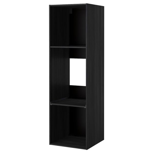 Каркас высокого шкафа для/духов/холод, под дерево черный 60x60x200 см IKEA МЕТОД 503.679.49 - схема-чертеж с размерами