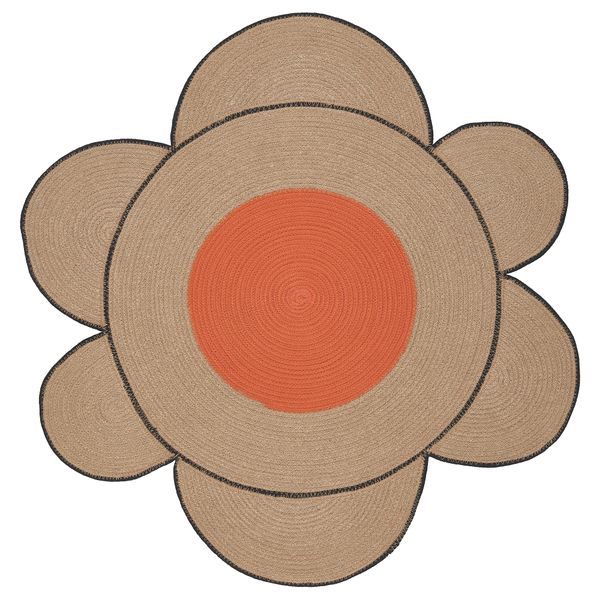 Ковер, в форме цветка неокрашенный IKEA MÄVINN 405.750.48 - схема-чертеж с размерами