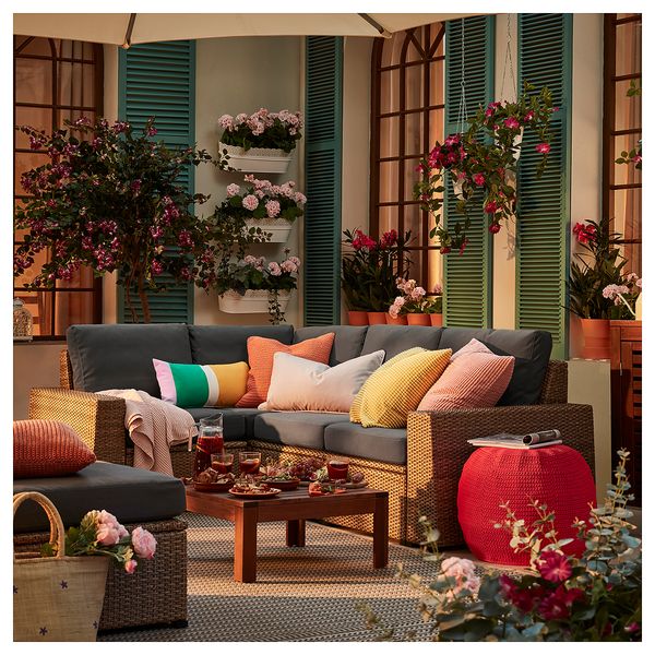 Модульный Угловой 3-местный диван, садовый IKEA SOLLERÖN СОЛЛЕРОН 592.526.56 - фото 3