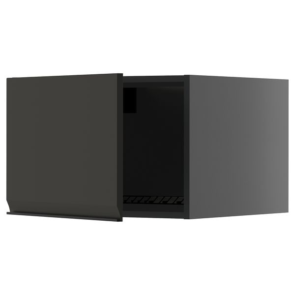 Верхний шкаф для холодильник, морозильник, черно-серый, Upplöv матовый антрацит, 60x40 см IKEA METOD МЕТОД 595.877.96 - фото 1