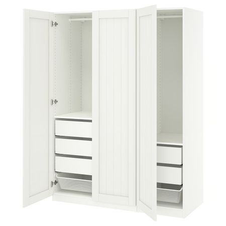 PAX / GULLABERG Гардероб, комбинация - белый/белый 150x60x201 см