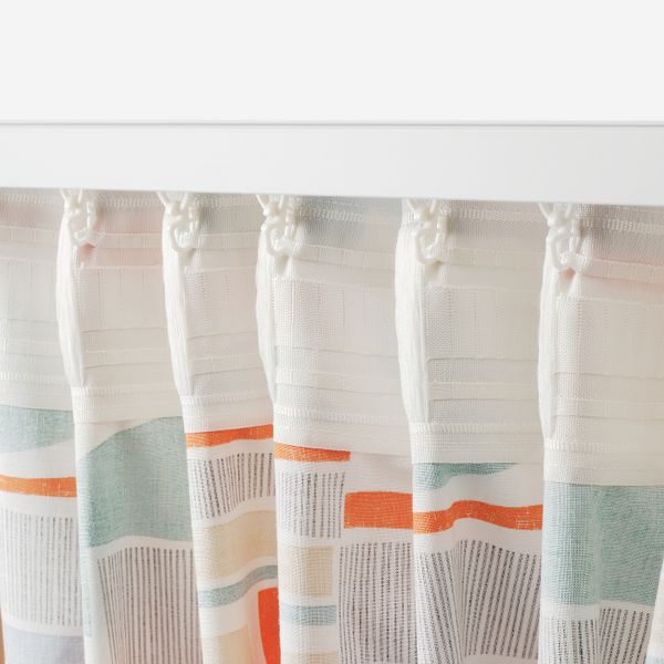 Гардины, 2 шт., разноцветный 145x300 см IKEA MARTORN МАРТОРН 604.628.23 - фото 3