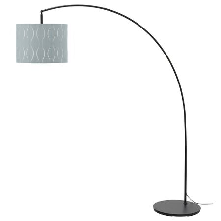 Торшер арочный, синий серебристый, черный IKEA LÖKNÄS ЛЁКНЭС, SKAFTET СКАФТЕТ 694.160.11
