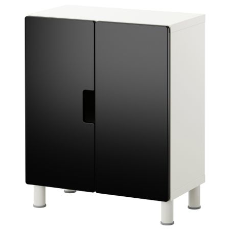 Комбинация для хранения с дверцами СТУВА, белый, черный (60x30x75 см)