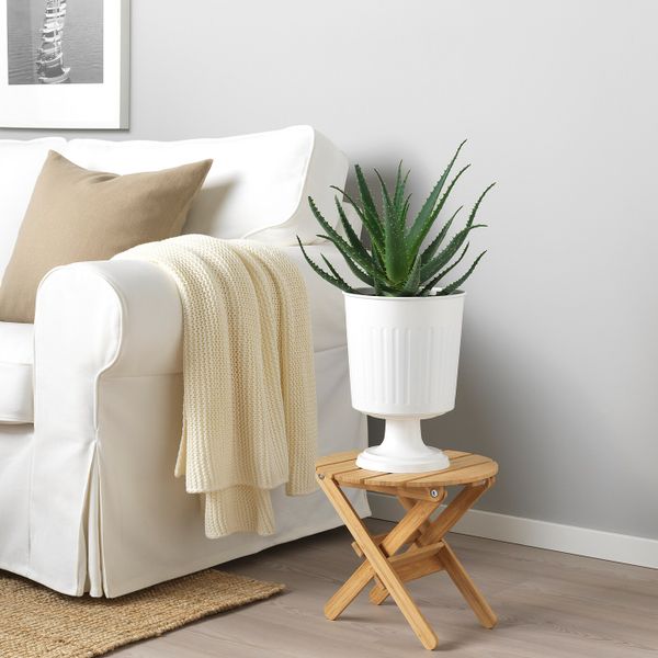 Вазон, для дома, улицы белый 19 см IKEA ЦИТРОНМЕЛИСС 104.645.08 - фото 3