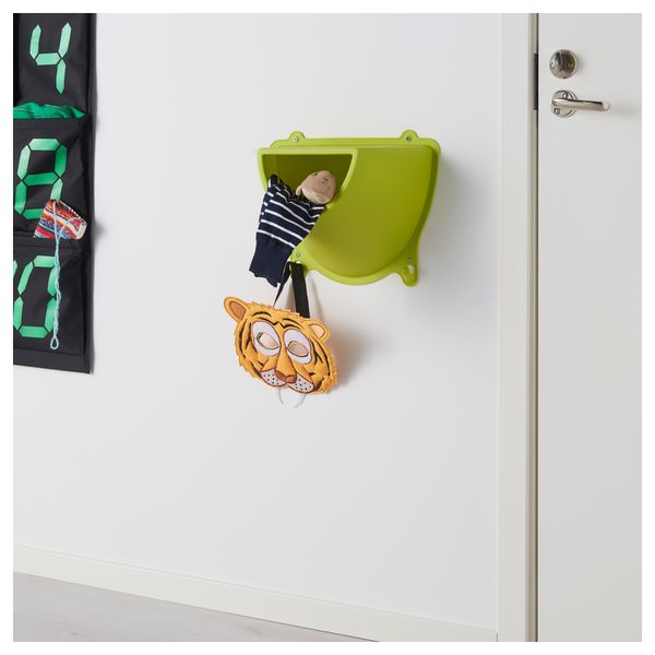 Настенный модуль с крючками КРОКИГ, зеленый - схема-чертеж с размерами