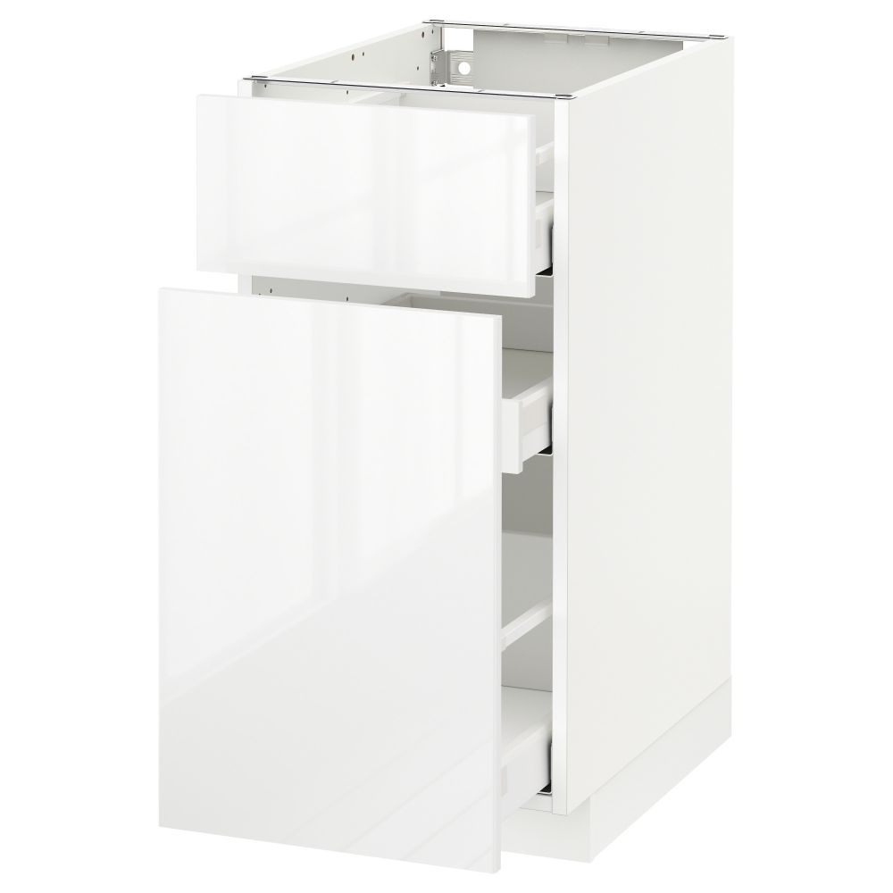 Напольный шкаф, выдвижной секцией, ящик МЕТОД / МАКСИМЕРА, белый, Рингульт белый - схема-чертеж с размерами