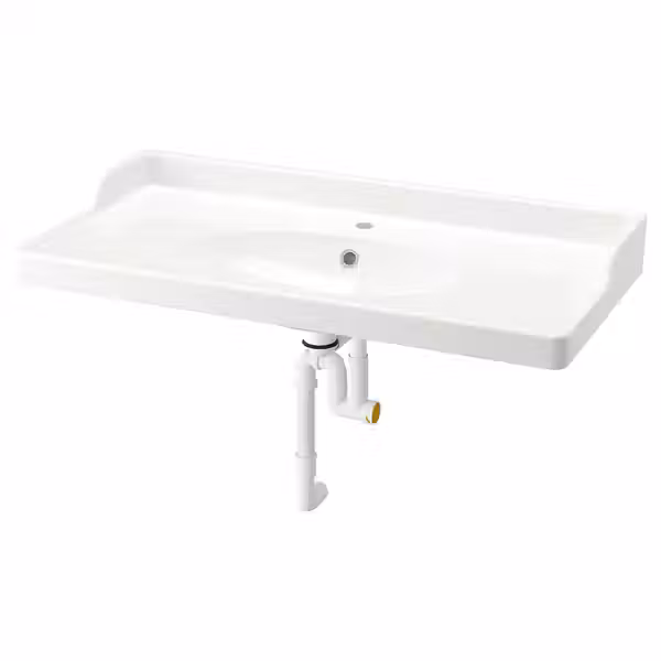 RUTSJÖN РУТШЁН Раковина с сифоном - белый 102x49 см - фото 1