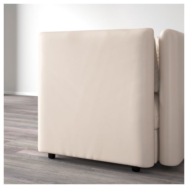 Секция дивана со спинкой ВАЛЛЕНТУНА, Мурум бежевый - схема-чертеж с размерами