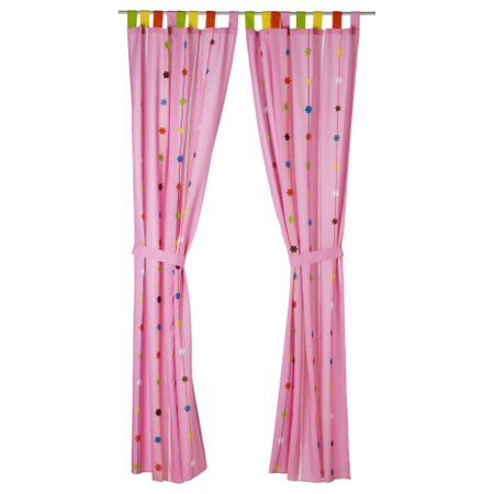 Гардина с прихватом ФЕСТЛИГ, розовый (120x300 см)