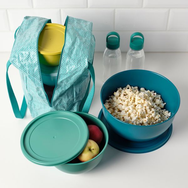 Миска с крышкой, 5 шт., разные цвета IKEA СОММАРДАГ 604.531.21 - фото 2