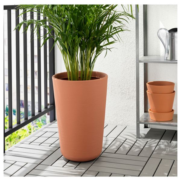 Кашпо ОСТЛИГ, д/дома/улицы красно-коричневый (32 см) - фото 2