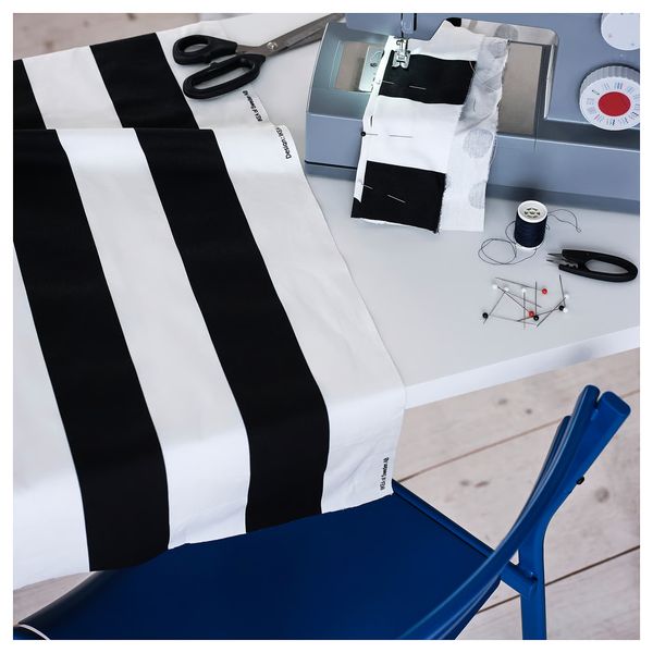 VARGTÖREL ВАРГТЁРЕЛ Отрез ткани - черный/белый 150x300 см - фото 2