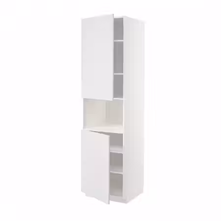 METOD Выс шкаф д/СВЧ/2 дверцы/полки