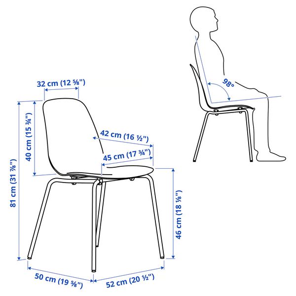 IKEA, дополнительный ракурс - схема-чертеж с размерами