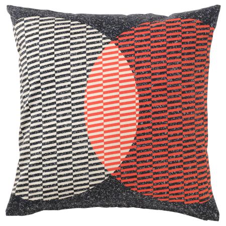 Чехол на подушку ВОРЛЭК, оранжевый, черный (50x50 см)