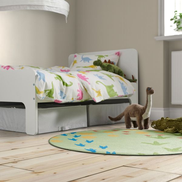 Ковер безворсовый, следы динозавров/зеленый 100 см IKEA JÄTTELIK ЙЭТТЕЛИК 404.641.73 - схема-чертеж с размерами