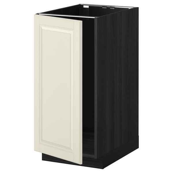 Напольный шкаф для мойки, мусорных контейнер МЕТОД, черный, Будбин белый с оттенком (40x60 см) - схема-чертеж с размерами