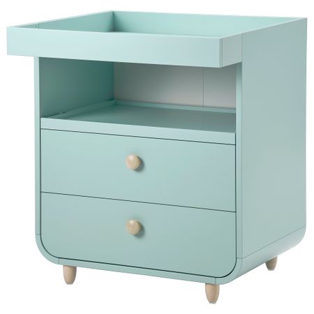 Пеленальный стол с ящиками, светлая бирюза IKEA MYLLRA 703.992.61