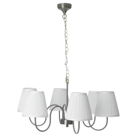Канделябр, 6-рожковый, никелированный, ткань IKEA ESARP 603.488.18