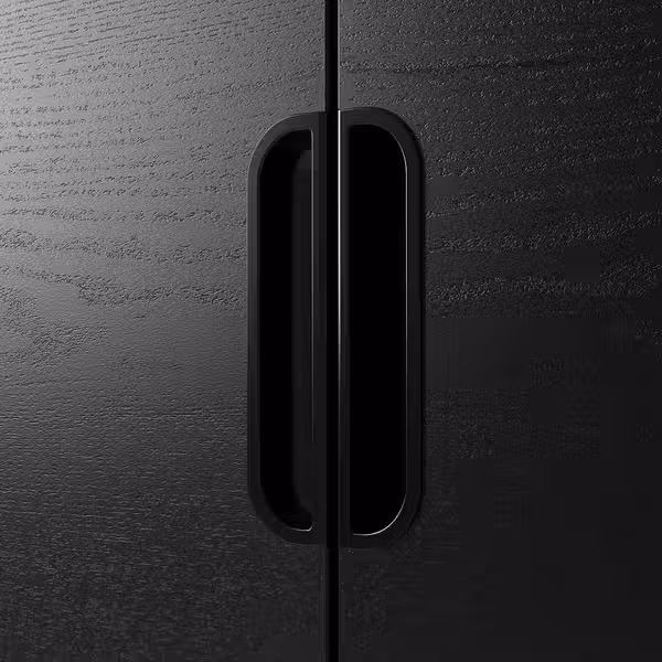 GALANT Шкаф с дверями - ясеневый шпон/черная морилка 80x120 см - фото 5