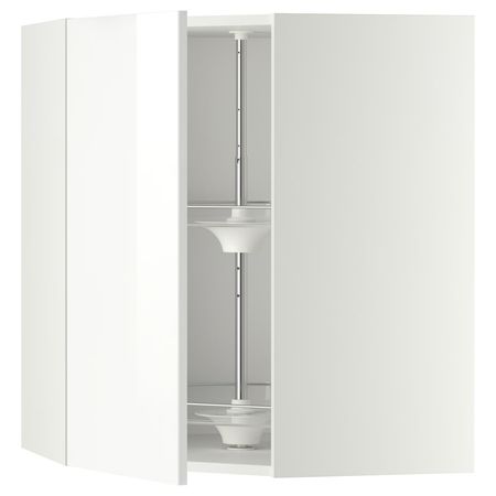 METOD Угл нвсн шкф с вращающ секц - белый/Ringhult белый 68x80 см