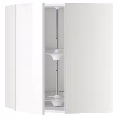 METOD Угл нвсн шкф с вращающ секц - белый/Ringhult белый 68x80 см