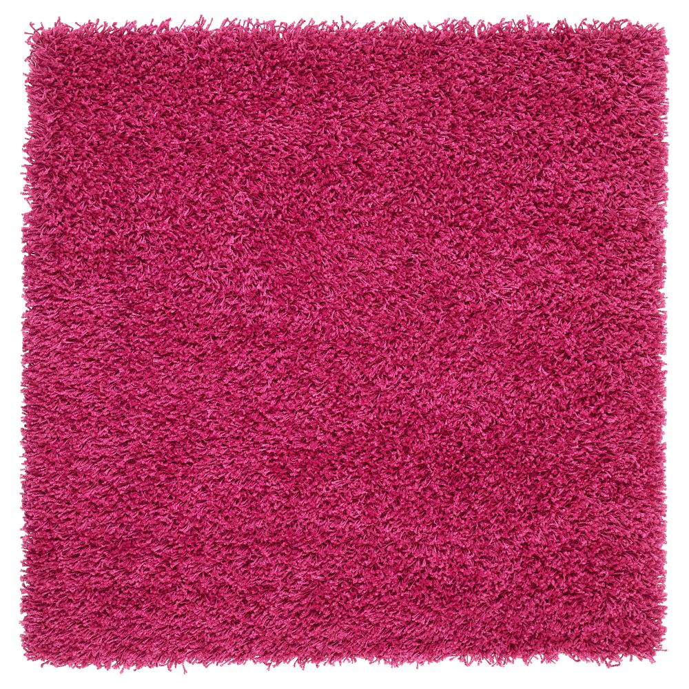Ковер, длинный ворс ХАМПЭН, ярко-розовый (80x80 см) - фото 1