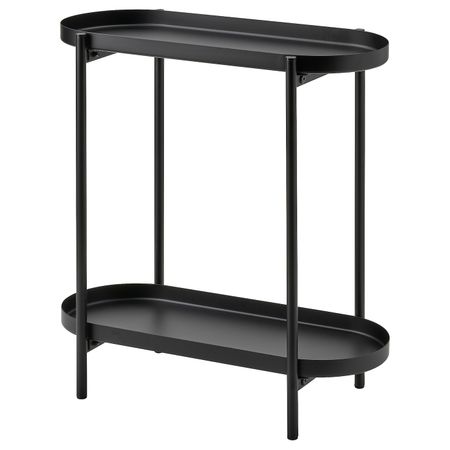 Пьедестал для цветов, для дома, улицы черный 56 см IKEA OLIVBLAD ОЛИВБЛАД 304.866.46