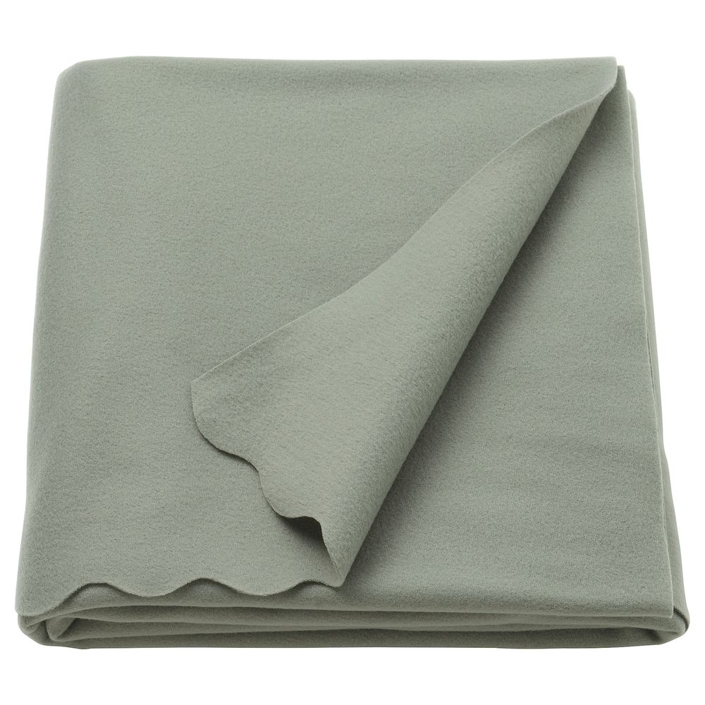 Плед, светлый серо-зеленый 120x160 см IKEA THORGUN ТХОРГУН 005.134.77 - фото 1