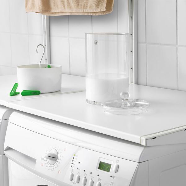 Настенная шина, полки/сушилка, белый 132x61x197 см IKEA АЛЬГОТ 492.304.05 - фото 3